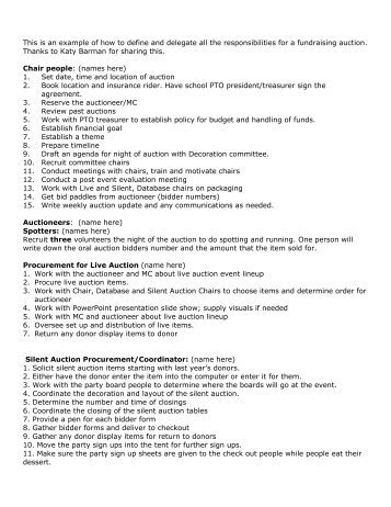 Committee Chair Job Descriptions - Harpeth Hall School
