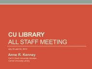 CU LIBRARY ALL STAFF MEETING