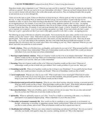 Worksheets Act Values Worksheet act values clarification worksheet intrepidpath bullseye worksheets