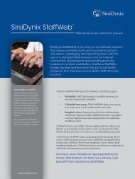 SirsiDynix StaffWeb