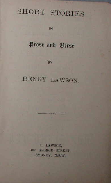 Lawson, Henry. - Project Gutenberg Australia