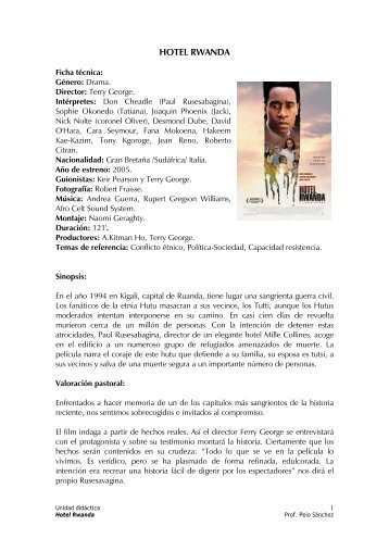 HOTEL RWANDA - Semana Cine Espiritual