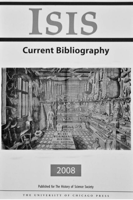 Isis Current Bibliography 2008 - History of Science Society