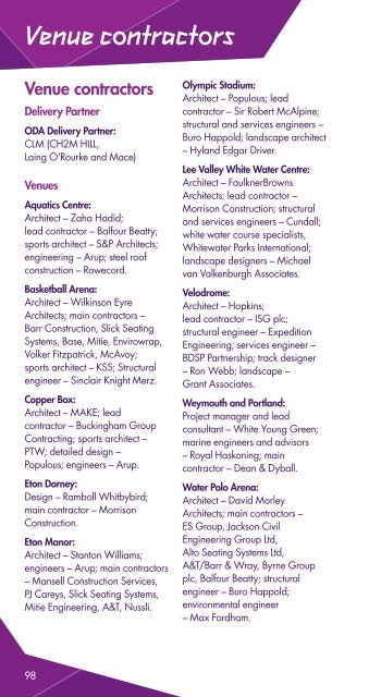 Venues guide - London 2012 Olympics