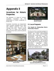 Appendix E - Incentives for Historic Preservation - City of Santa Ana