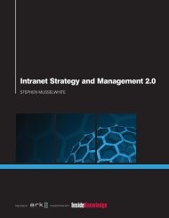 Intranet Strategy and Management 2.0