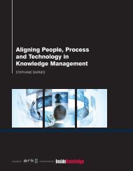 Aligning People Process and Technology in Knowledge Management