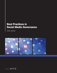 Best Practices in Social Media Governance