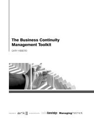 The Business Continuity Management Toolkit