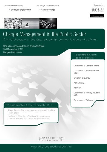 Change Management in the Public Sector