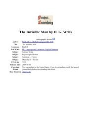 The Invisible Man by H G Wells