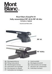 Roof Bars EasyFit 01 fully assembled RF 45 & RF 45 Alu