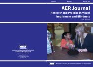 Association for Education and Rehabilitation of the ... - AER Online