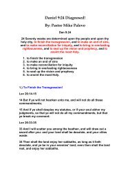 Daniel 9:24 Diagnosed! By Pastor Mike Palevo