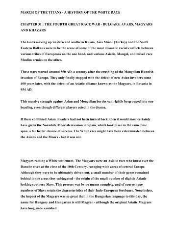 march of the titans - a history of the white race - New Life Tabernacle ...