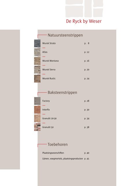 CATALOGUS decoratiestenen voor binnen- en buitengebruik