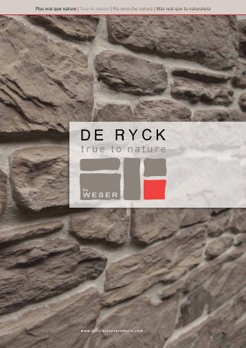 Scarica il catalogo - De Ryck by Weser - decorative stones for the in