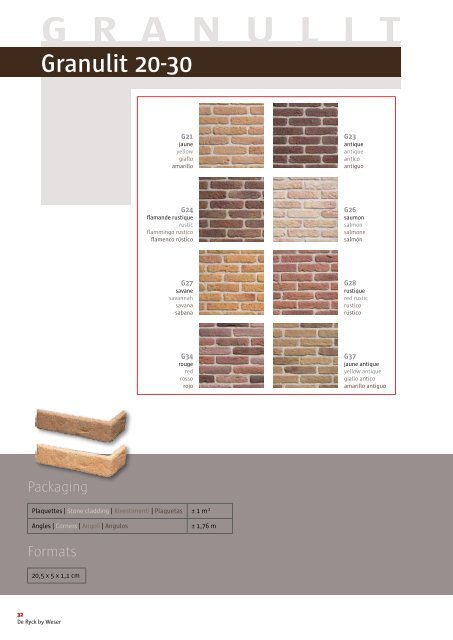 Scarica il catalogo - De Ryck by Weser - decorative stones for the in