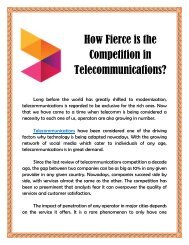 How Fierce is the Competition in Telecommunications?