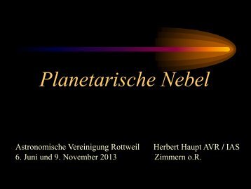 Planetarische Nebel