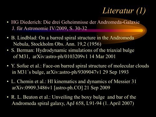 Der Andromeda-Nebel eine ganz normale Spiralgalaxie?