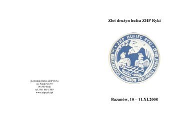 Zlot druŜyn hufca ZHP Ryki Bazanów 10 – 11.XI.2008