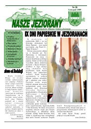 Nr 28 Listopad 2009 Gazeta Lokalna Mieszkańców Miasta i Gminy Jeziorany