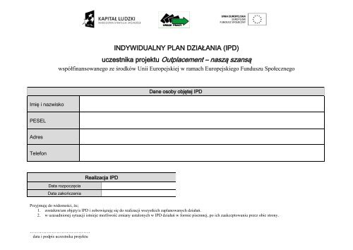 INDYWIDUALNY PLAN DZIAÅANIA (IPD)