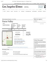 Yucca Valley RDA Study