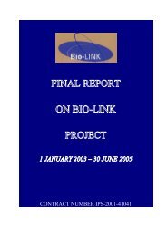 final report on bio-link project - The Jerusalem Institute for Israel ...