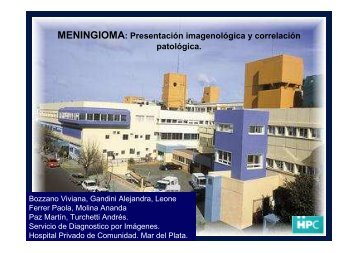 MENINGIOMA: Presentación imagenológica y correlación ... - SORDIC