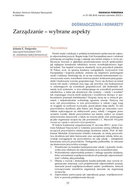 "OdpowiedzialnoÅÄ nauczyciela - refleksja pogÅÄbiona". - Centrum ...