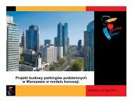 Projekt budowy parkingów podziemnych w Warszawie w modelu koncesji