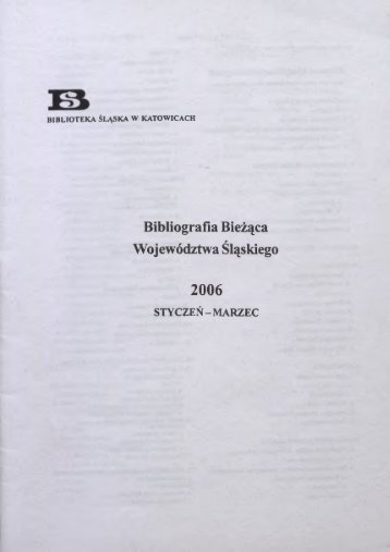 Bibliografia BieÅ¼Äca WojewÃ³dztwa ÅlÄskiego - ÅlÄska Biblioteka ...