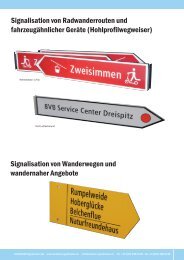 Wanderweg- und Hohlkammersignalisation