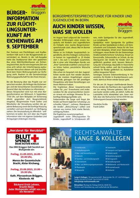 Stadtjournal Brüggen _August 2015