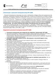 Regulamin z informcjÄ Pracowni Komputerowej IFP UAM - Serwis ...