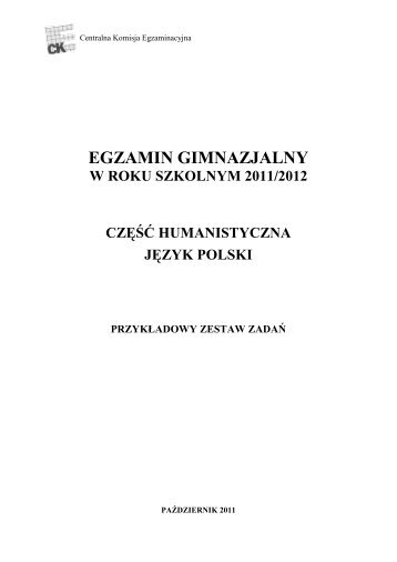 EGZAMIN GIMNAZJALNY