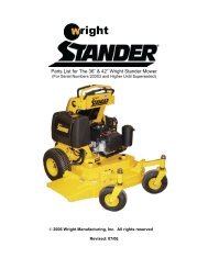 Parts List for The 36” & 42” Wright Stander Mower