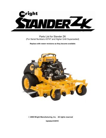 Parts List for Stander ZK