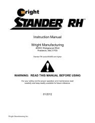 Instruction Manual Wright Manufacturing