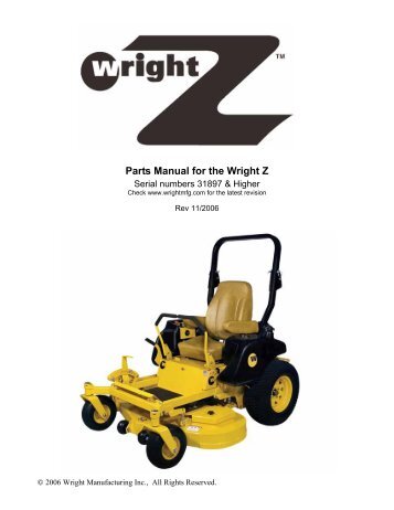 Parts Manual for the Wright Z