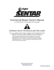 Commercial Mower Owner’s Manual