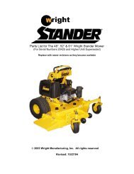 Parts List for The 48” 52” & 61” Wright Stander Mower