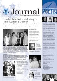 Leadership and mentoring in The Women's College