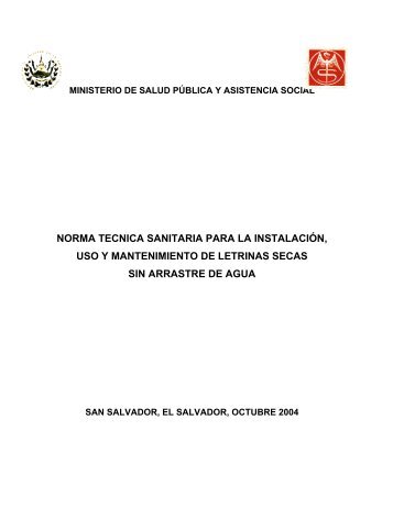 Norma Letrinas Secas - El Salvador :: Ministerio de Salud Pública y ...
