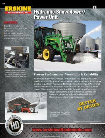Hydraulic Snowblower/ Power Unit - Erskine Attachments, Inc.