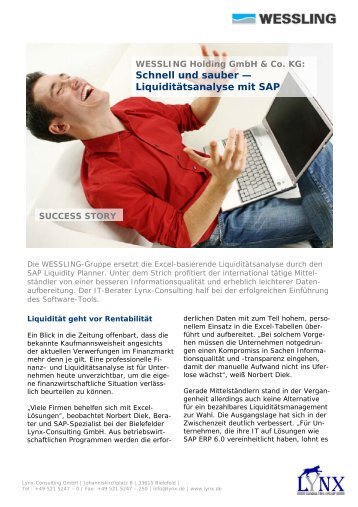Schnell und sauber â€” LiquiditÃ¤tsanalyse mit SAP - Lynx Consulting ...
