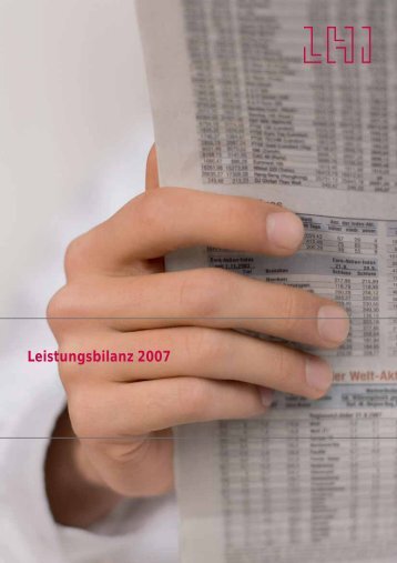 Leistungsbilanz 2007 - LHI - Leasing GmbH