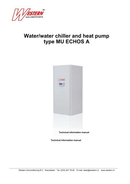 Water/water chiller and heat pump type MU ECHOS A